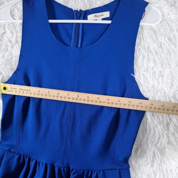 Madewell Dress Womens S Navy Blue Sleeveless Raw Edg Coastal Work Office Pockets - Picture 7 of 11